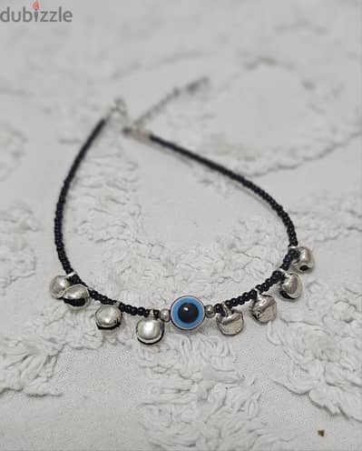 Evil eye single anklet