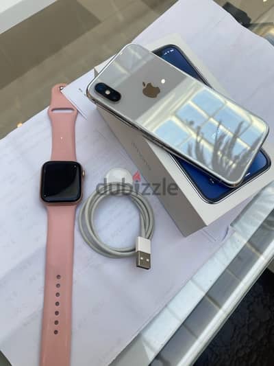 iPhone X 64 gb and Apple Watch series 4 size 44