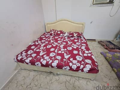 Double size cot with mattress for sale