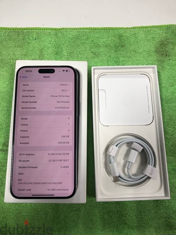 IPhone 15 pro max 256gb 3