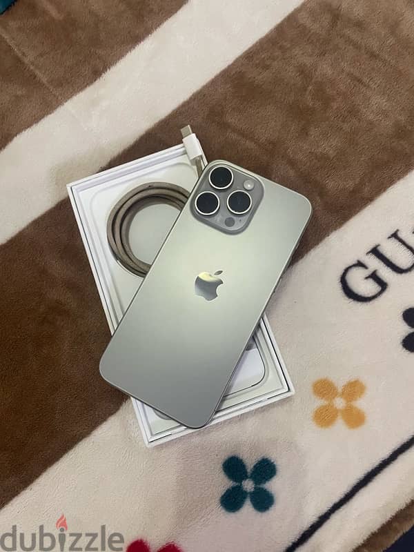 Urgent sell iPhone 15 pro max natural titanium Arabic version 256GB 7