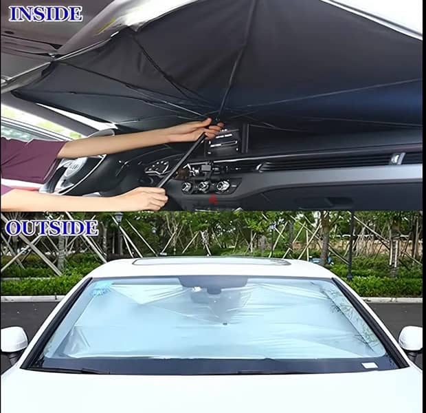 Car Sunshide Front Windshield sunscreen  مظلة سيارة للزجاج الأمامي 3