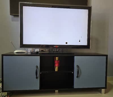 tv table and tv