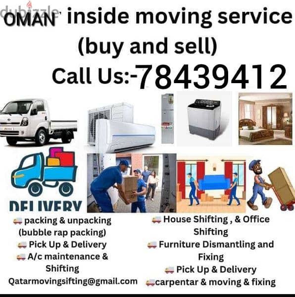 muscat furniture house shiftingg low price 0