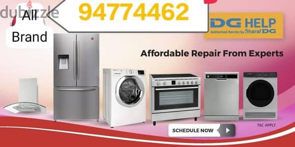 All type Ac Fridge Automatic washing Machine service and repair