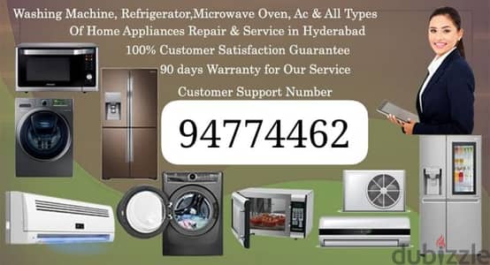 All type Ac Fridge Automatic washing Machine service and repair