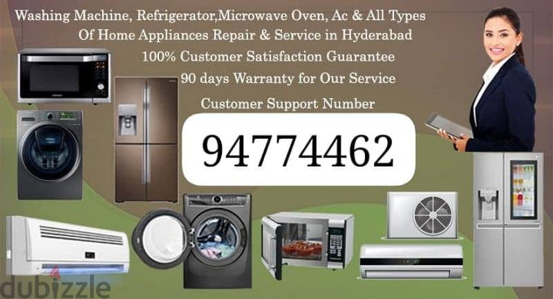 All type Ac Fridge Automatic washing Machine service and repair 0