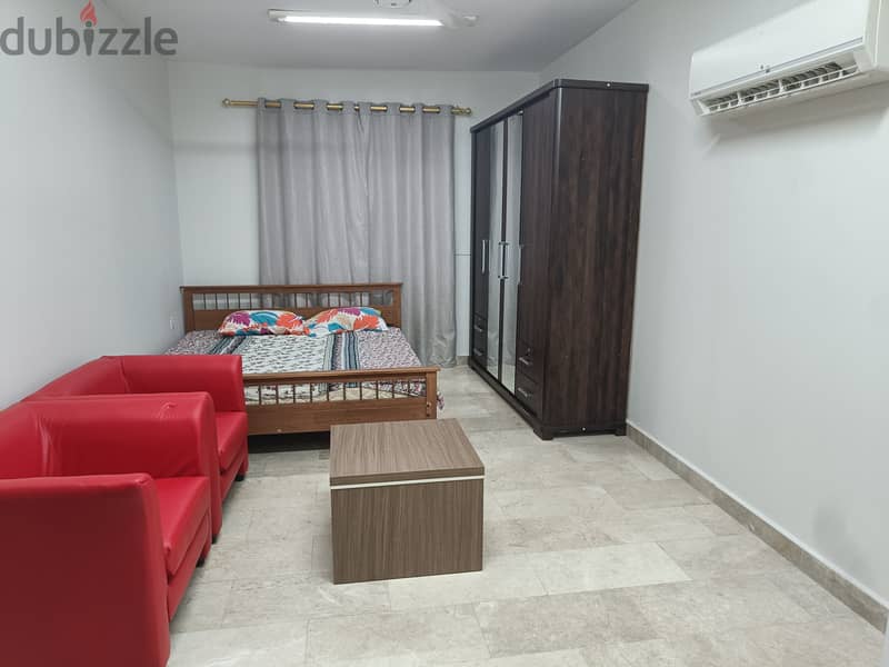 Single room with attached bath & kitchen near Oman post Azaiba 120 OMR 1