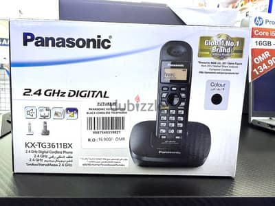 Panasonic KX-TG3611BX Digital Cordless Landline Phone (Black)