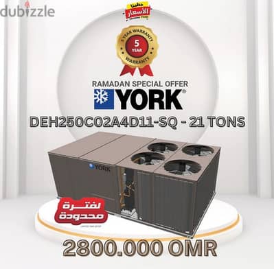 YORK PACKAGE AC - 21 TONS (RAMADAN OFFER)