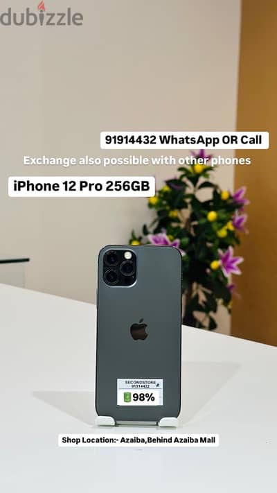 iPhone 12Pro 256GB battery 98% good condition