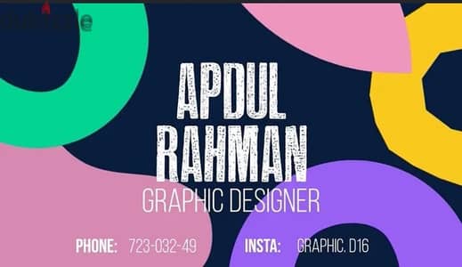 Graphic designer and editor of and videos مصمم جرافيك ومحرر وفديوهات