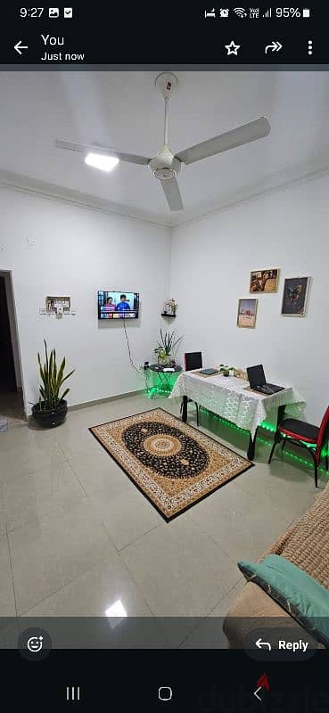 1 BHK furnished for rent in Azaiba including all bills 0