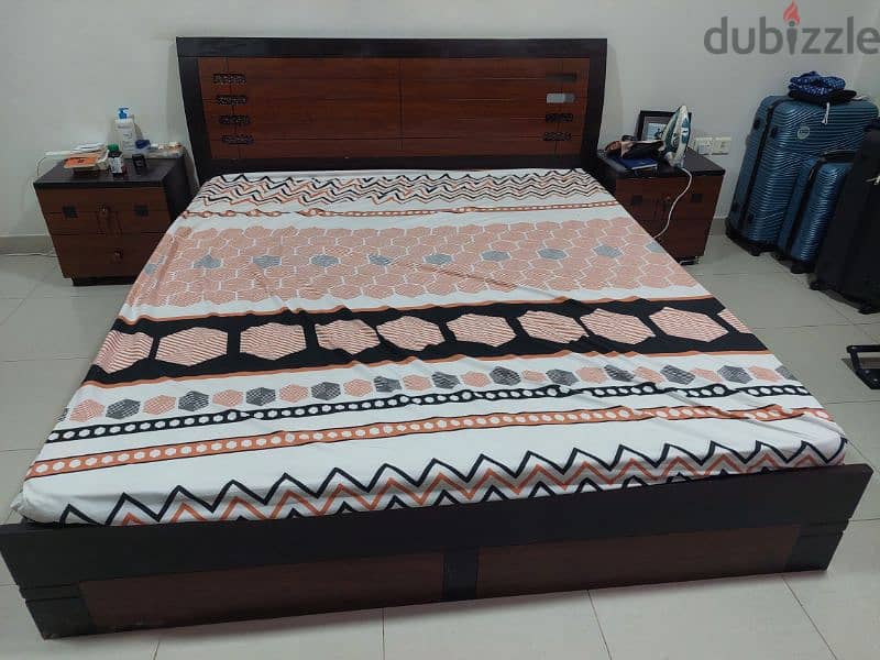 King size bed with Mattress 1