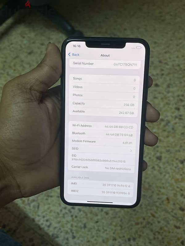 IPhone 11 Pro Max (256gb) 87% health 2