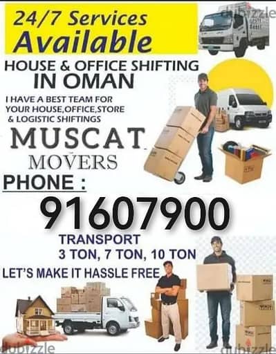 Movers house shifting Carpenter3,7,10 ton vehicles شحن۔ نقل عام آثاث