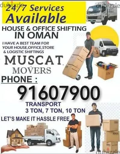 all Oman Movers House shifting office villa transport service