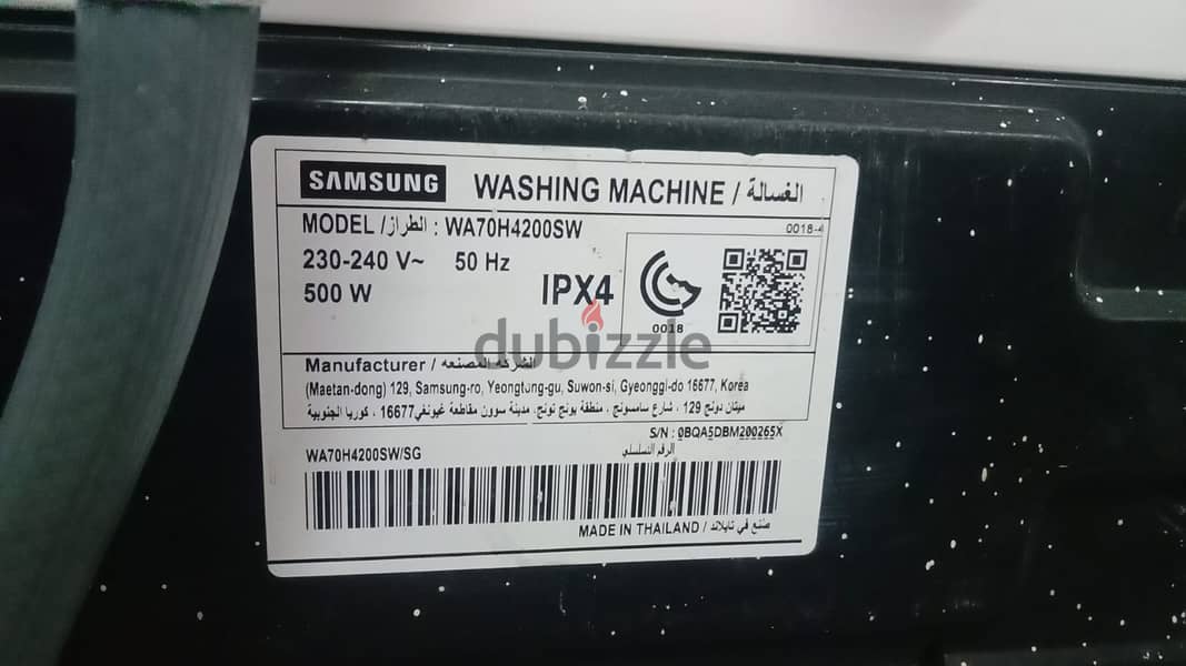 Samsung washing machine thailand made 7kg top load 4