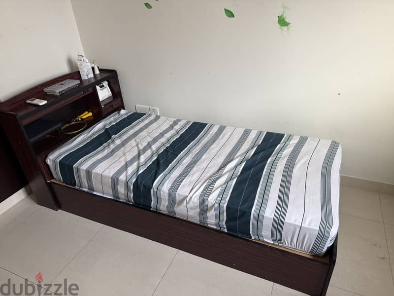 Single Bed with Mattress for Sale 1