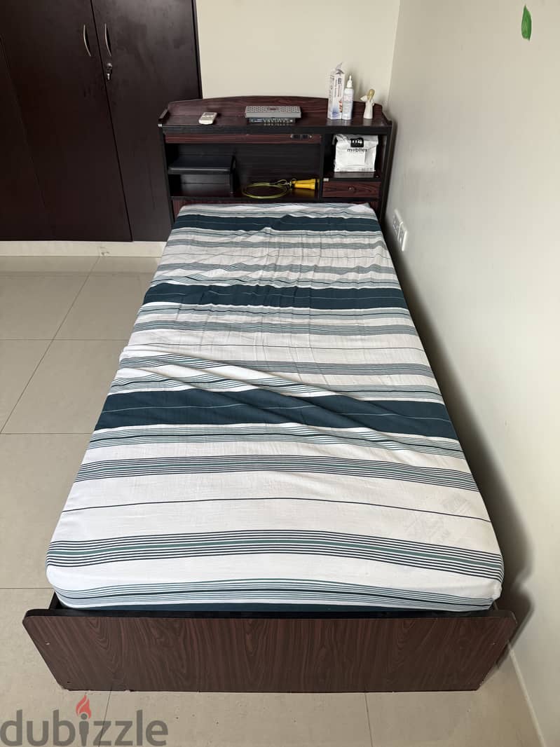 Single Bed with Mattress for Sale 2