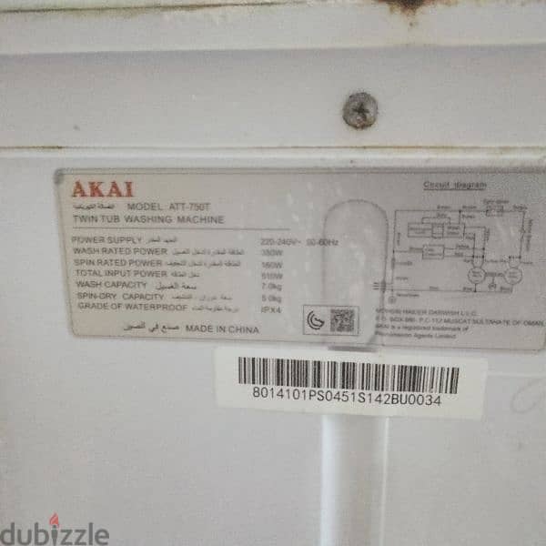 Akai Washing machine 3