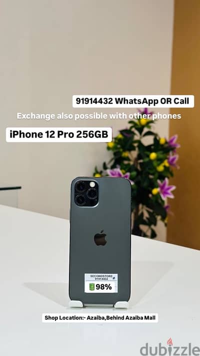 iPhone 12Pro 256GB battery  98% good condition