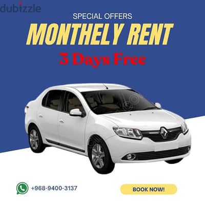 Renault sympol 2020 monthly rent 140 OMR+ free 3 days