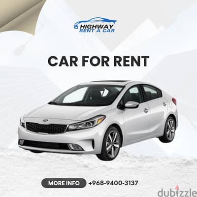 KIA cerato full option dor monthly rent - كيا للايجار الشهري