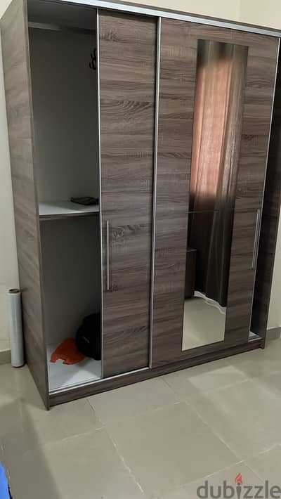 MDF Wardrobe 1.5M wide X 0.6 M depth  X 2.1 M height with sliding door