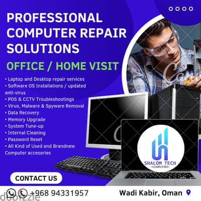 Computer Repair Services( Home/Office Visit)