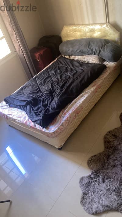 Bed and matress+blanket&pillow