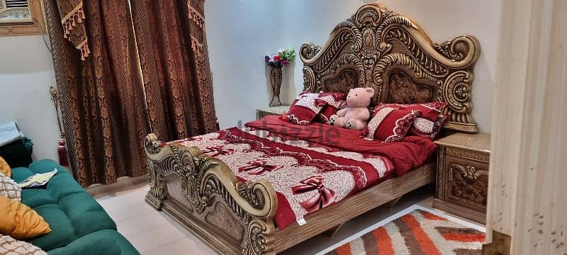 oyal TRUKISH King size bed set bed+2 side tables ,curtains handcrafted 7