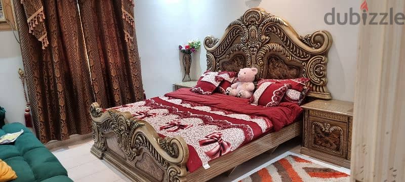 oyal TRUKISH King size bed set bed+2 side tables ,curtains handcrafted 10