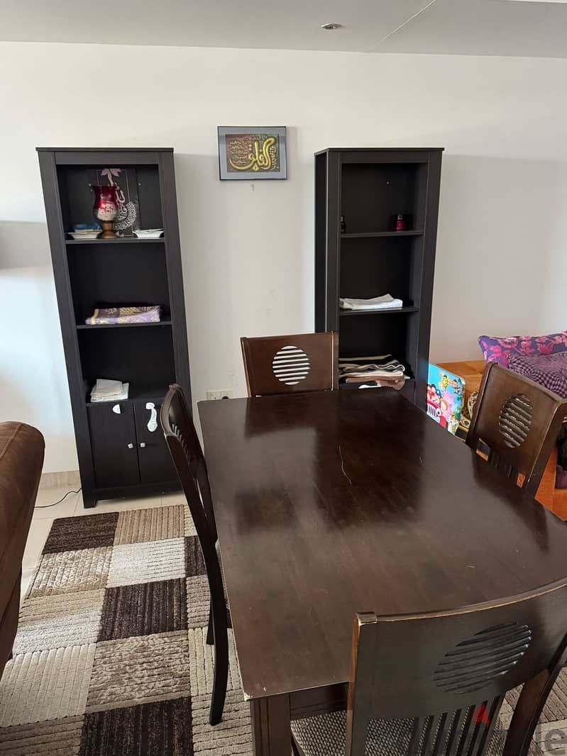 Dining table with storage cabinet 1