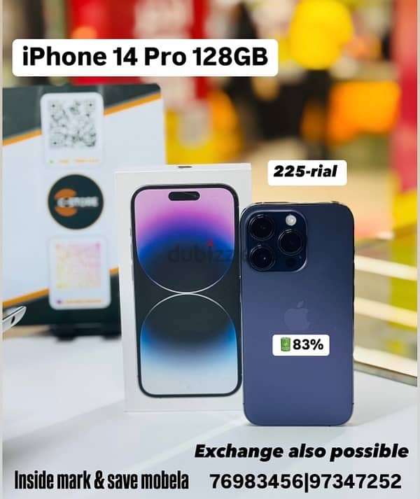 iPhone 14 Pro 128GB battery 83% amazing condition best price 0