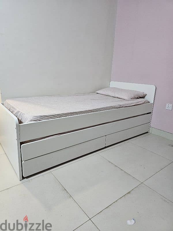 White IKEA bed 0