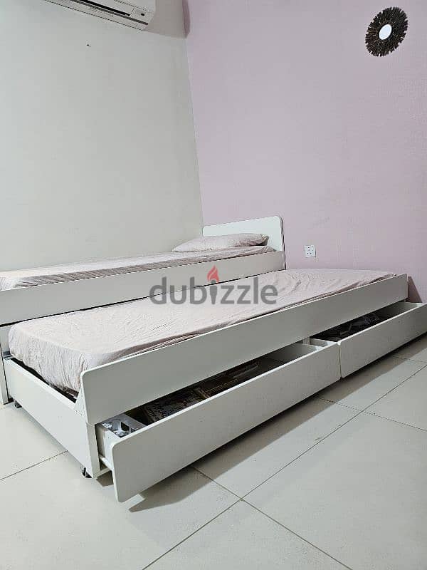 White IKEA bed 1