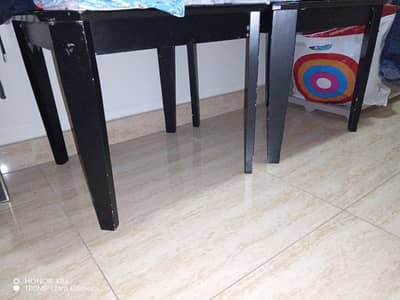 Iron table and wooden multi purposes stand