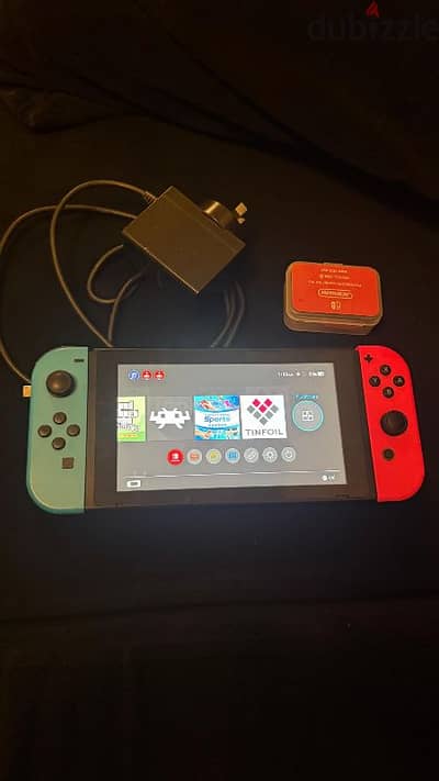 Modded Nintendo switch OLED with charger and 20 games installed