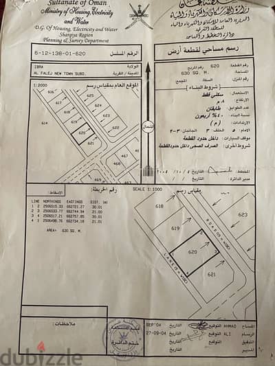 ارض في ولايةً فالفليج الجديده عند المستشفى