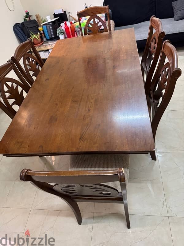 Wooden Dining Table with 6 chairs 4