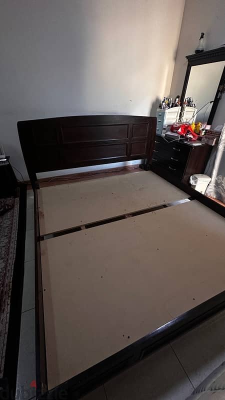 Bed set  with Raha mattress for urgent sale mirror is slightly damaged 8