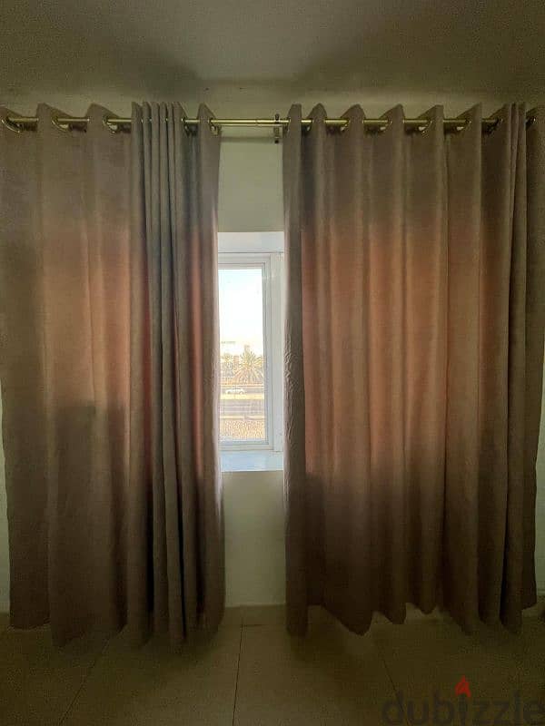 Curtains and Rod Set  Available 0