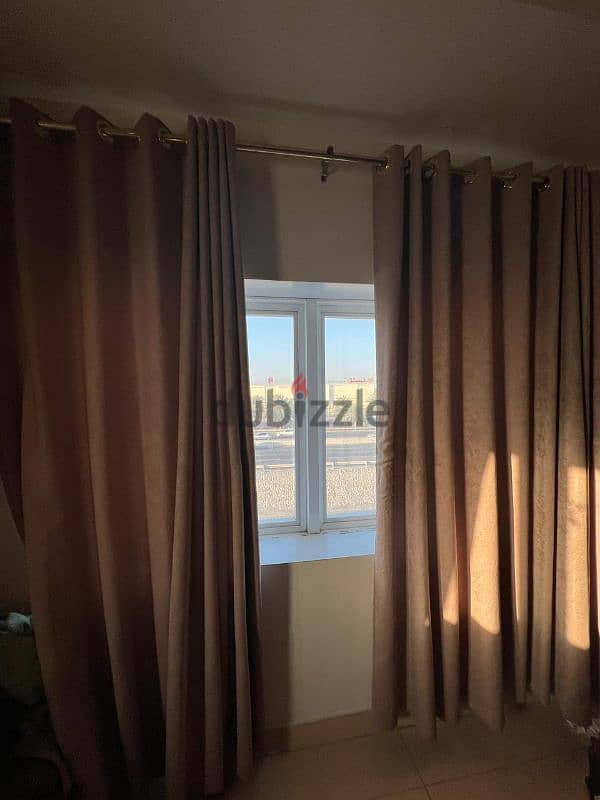 URGENT SALE!! Curtains and Rod Set 2