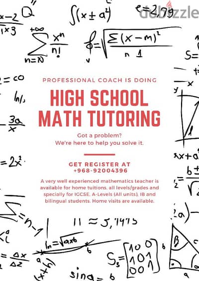 professional mathematics teacher is available for home tuitions