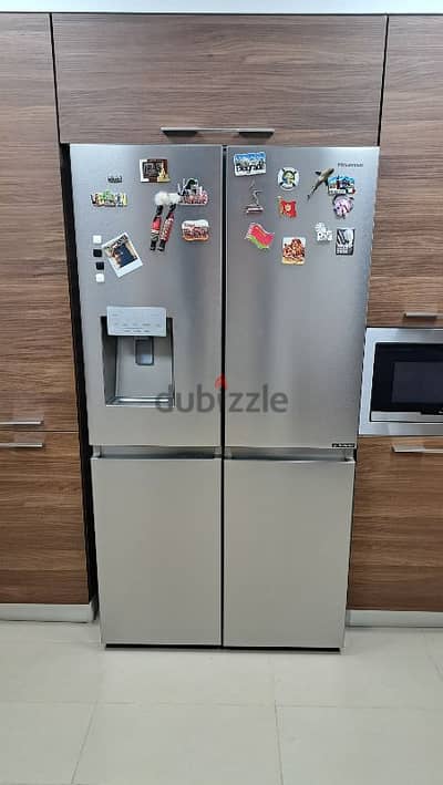 Refrigerator Hisense with ice maker, 1 year used