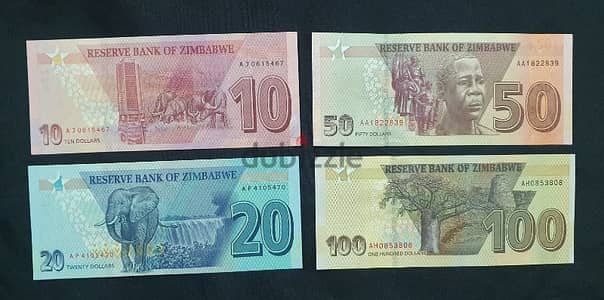 UNC Zimbabwe banknotes