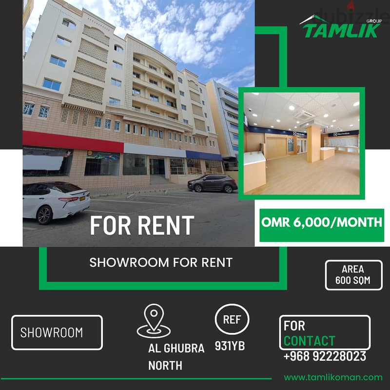 Showroom for Rent in Al Ghubra North | REF 931YB 0