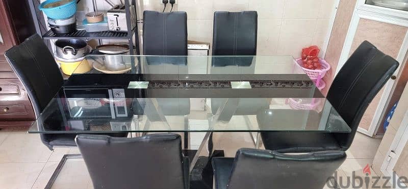 tempered glass dining table mint condition barely used 1