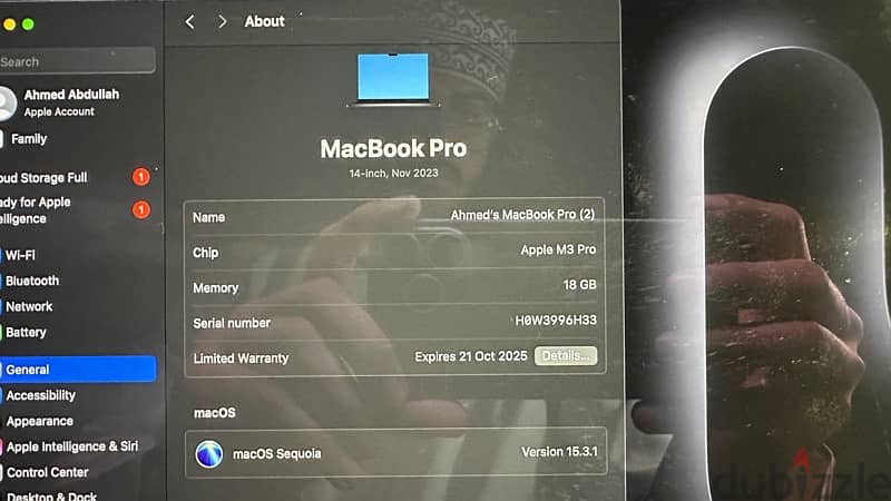 فرصة ماكبوك برو بمواصفات عالمية MacBook pro M3pro 2